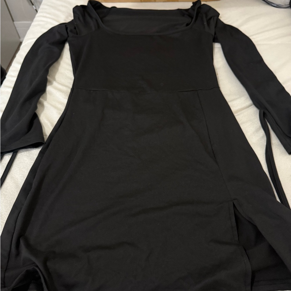 SHEIN Black Long Sleeve Dress